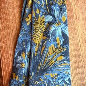 Floral Blue and Gold Tie
